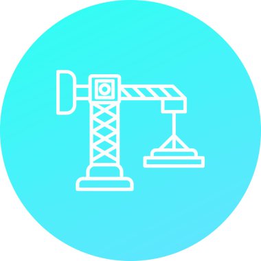 Bir bina simgesinin vektör illüstrasyonu