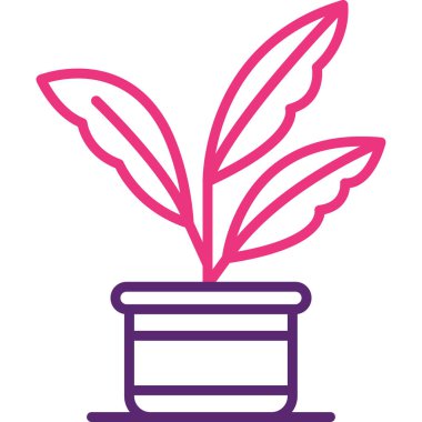 Bitki. Web simgesi basit illüstrasyon