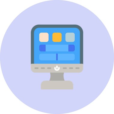 Bilgisayar. Web simgesi basit illüstrasyon