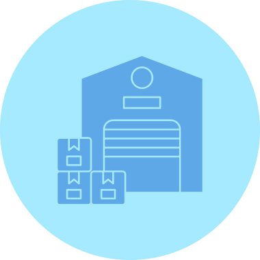 Bir bina simgesinin vektör illüstrasyonu