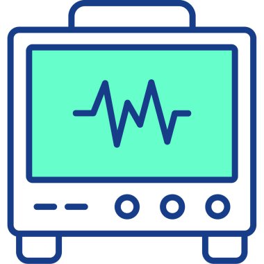 Kardiyogram. Web simgesi vektör illüstrasyonu