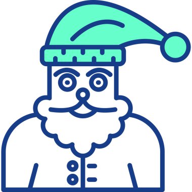 Noel Baba simgesi vektör illüstrasyonu