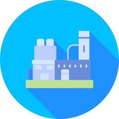 Fabrika simgesi vektör illüstrasyonu