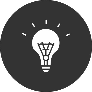 Ampul simgesi soyut bir grupta izole edildi