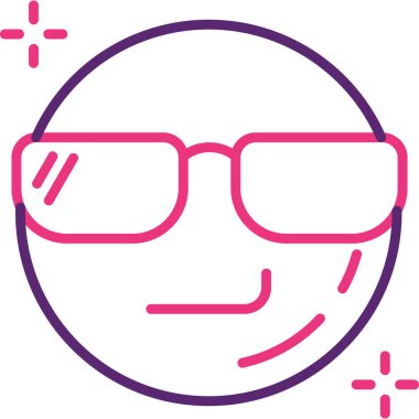 Yüz. Web simgesi basit illüstrasyon