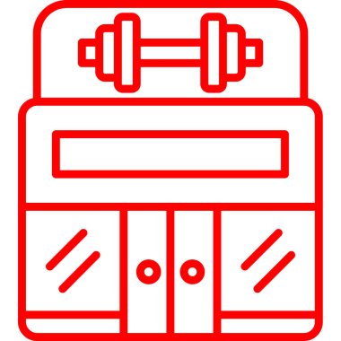 spor salonu çan simgesi vektör illüstrasyonu