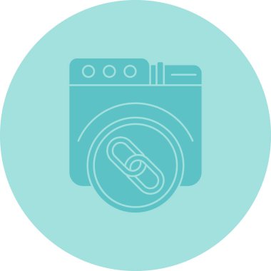 Çamaşır makinesi. Basit resimleme