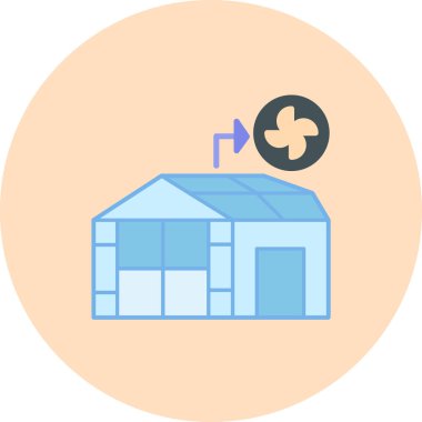 Bir fabrikanın vektör illüstrasyonu