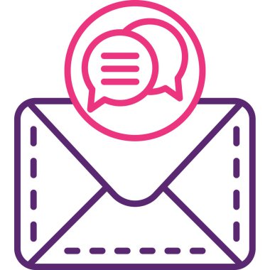 ileti ikonu vektör illüstrasyonu