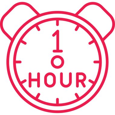 Saat simgesi vektör illüstrasyonu