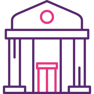 bina simgesi, vektör illüstrasyonu basit tasarım