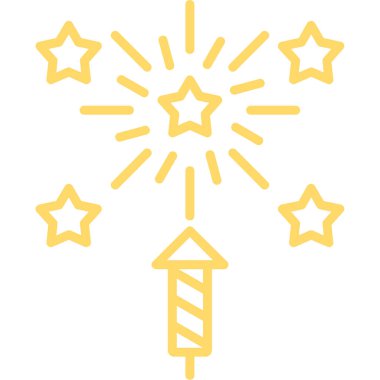 Havai fişek simgesi vektör çizimi