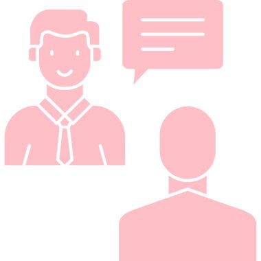 Konuşma balonu olan insanların vektör simgesi.