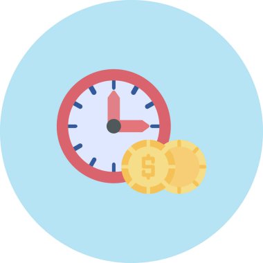 Zaman simgesi vektör illüstrasyonu