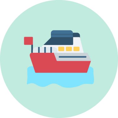 Gemi simgesi vektör illüstrasyonu