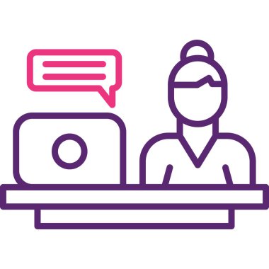 Laptop ve akıllı telefon vektör çizimi tasarımı ile görüntülü sohbet