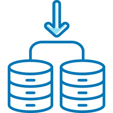 veritabanı vektör simgesi modern basit tasarım