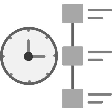 Zaman doldu. Web simgesi basit illüstrasyon