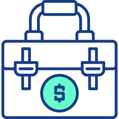 Çanta. Web simgesi basit illüstrasyon