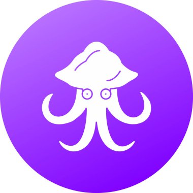 ahtapot simgesi vektör illüstrasyonu.