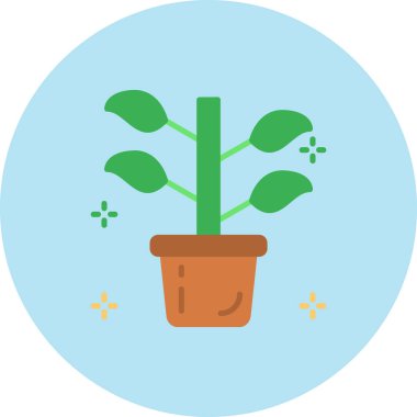 Bitki. Web simgesi basit illüstrasyon