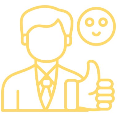 İş adamı simgesi vektör illüstrasyonu