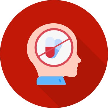 Beyin. Web simgesi basit illüstrasyon