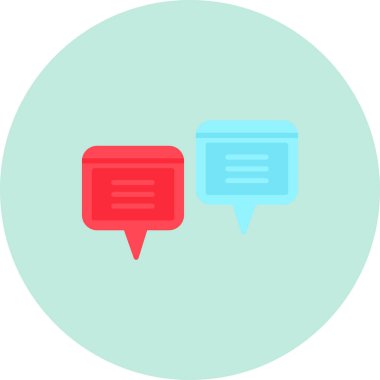 Sohbet simgesi vektör illüstrasyonu