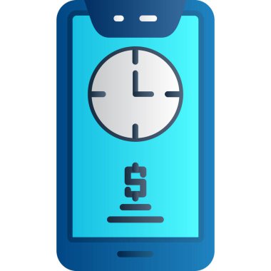 dolar sembolü ve akıllı telefonu olan akıllı saat