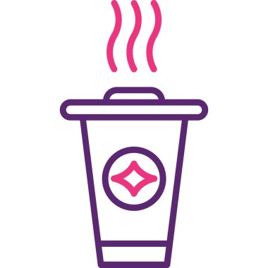 Kahve. Web simgesi basit illüstrasyon