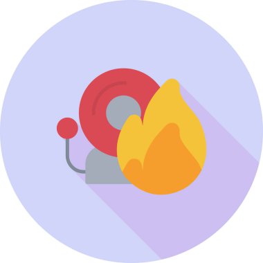 Yangın. Web simgesi basit illüstrasyon