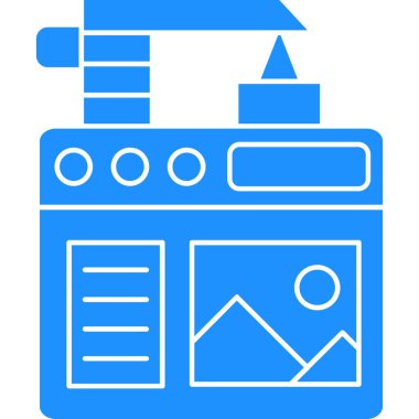 Kamera. Web simgesi basit illüstrasyon