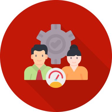 dişli düz vektör simgesi