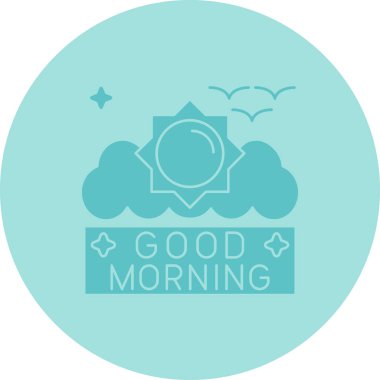 Sabah güneşi ve günaydın.