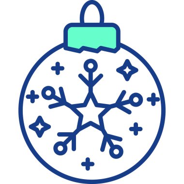 Noel 'de. Web simgesi basit illüstrasyon