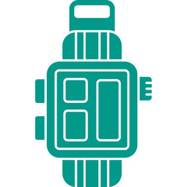 Akıllı saat simgesi. Web için akıllı saat vektör simgelerinin basit çizimi