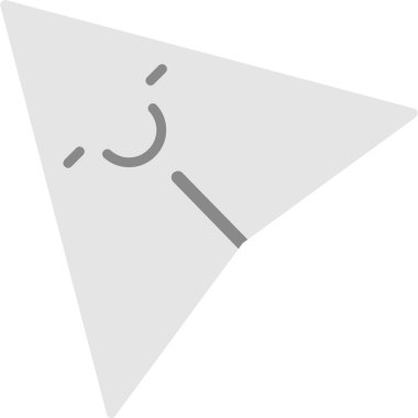 üçgen bayrak simgesi ana hat biçiminde