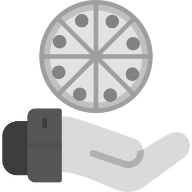 Pizza ikonu. Web için basit pizza vektör simgeleri çizimi