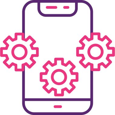 mobil ayarlar simgesi. vektör illüstrasyonu