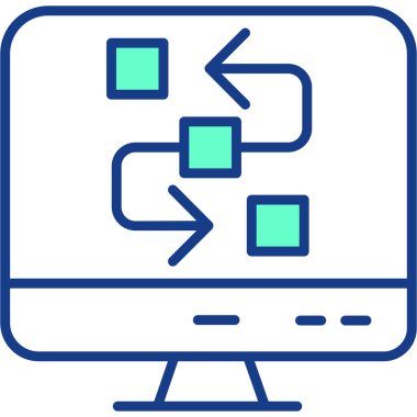 Bilgisayar. Web simgesi basit illüstrasyon