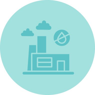 Fabrika. Web simgesi basit illüstrasyon