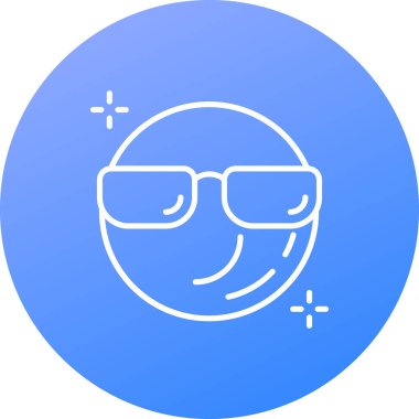 güzel gülümseme yüz vektör çizgisi simgesi