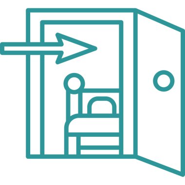 Kapı. Web simgesi basit illüstrasyon