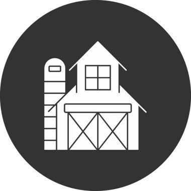 çiftlik ikonu vektör çizimi tasarımı