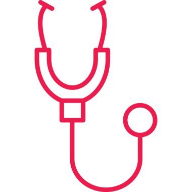 Steteskop. Web simgesi basit illüstrasyon