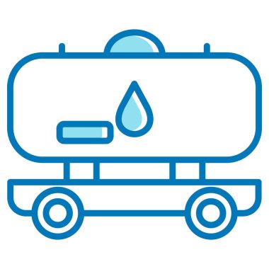 araba su tankı simgesi ana hat biçiminde