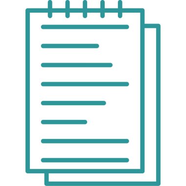 Not defteri. Web simgesi basit illüstrasyon