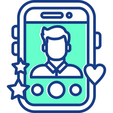 avatar. Web simgesi basit illüstrasyon