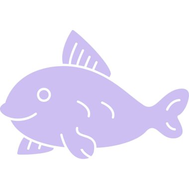 Şirin ve komik balık simgesi