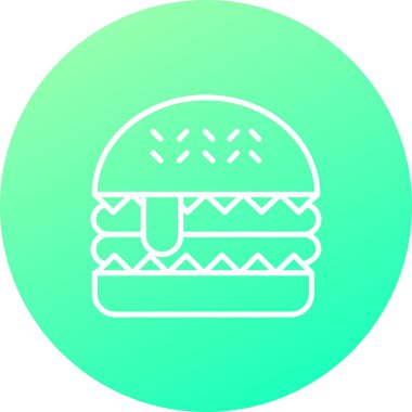 Hamburger web simgesi, vektör çizim